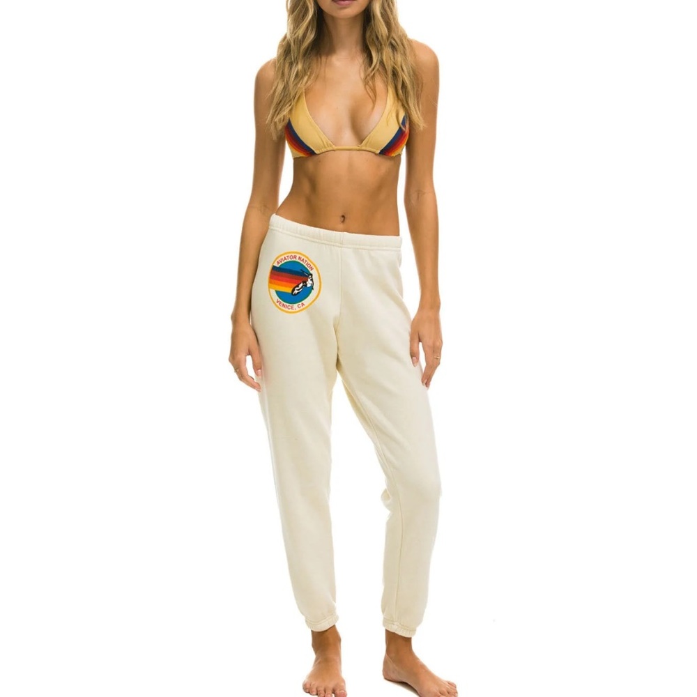 Aviator Nation Sweatpants Vintage White